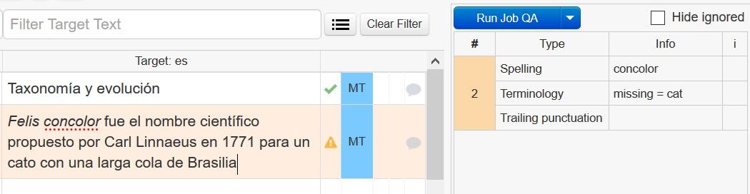 Introduction to Memsource QA