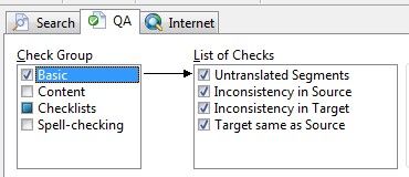 QA Check Configuration