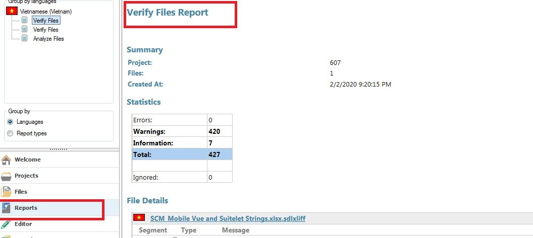 Task Results & Errors