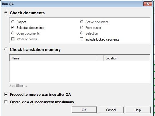 QA Options